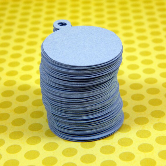 1 Inch Round Hang Tags - 100 Die Cuts in Your Choice of Cardstock Colors Il_570xn