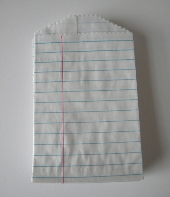 Favor Bags, Notebook Paper, Little Bitty, Set of 25, 2 3/4 by 4 inches Il_570xn