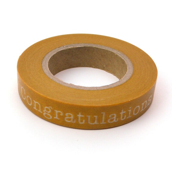 Mustard Yellow Washi Tape, Japanese Masking, Scrapaholic Gift Collection Il_570xn