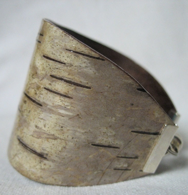 Birch bark cuff, Plumberry