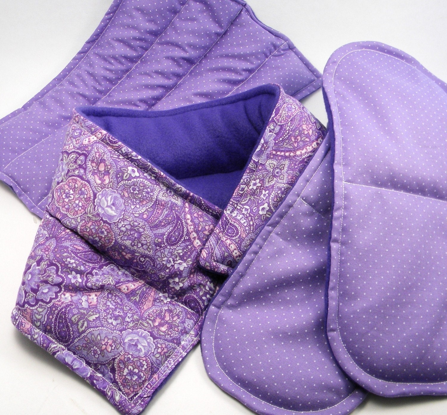 SPECIAL MICROWAVE Heat Wrap Heat Packs, rice bag flax heating pads, purple