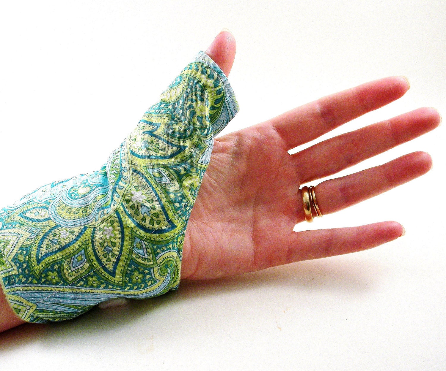 Thumb Help, Heat Pack Cold Wrap for Thumb Wrist, Texting Gaming Typing, Mint Green Comfort Wrap