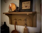 Primitive Shaker Peg Shelf  / Color Choice