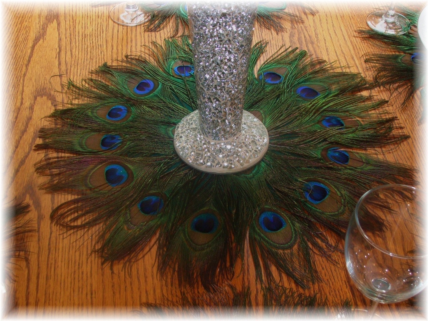 12" Peacock Feather Mat