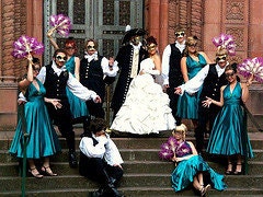 Masquerade Feathered bridal fan in your choice of colors