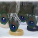 100 Peacock Feather Napkin Rings in your choice of colors