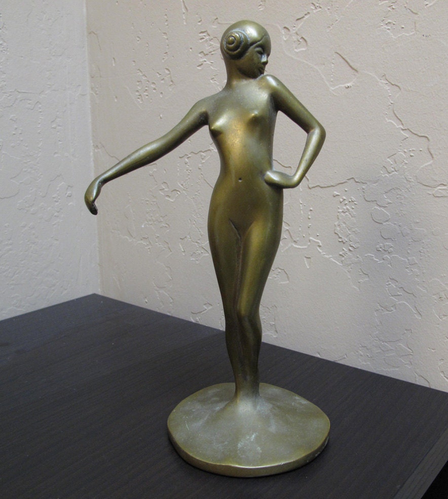 Remarkable Antique Brass Statue