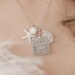 Love as deep as Ocean. starfish, coral, shell, sea glass, pearl, crystal necklace