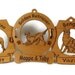 3890 Schnoodle Standing Personalized Wood Ornament