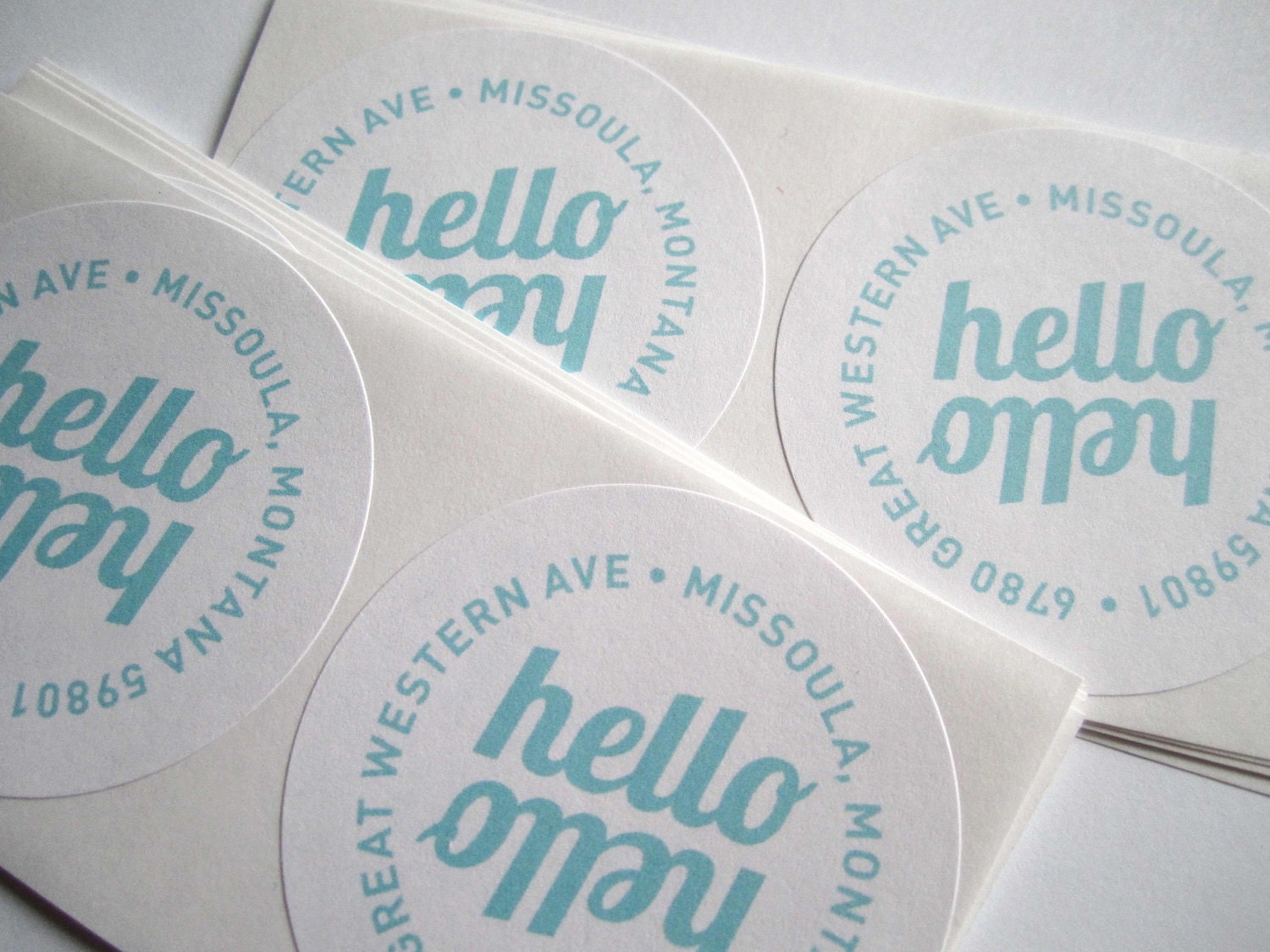 Return Address Stickers - Hello (100qty)