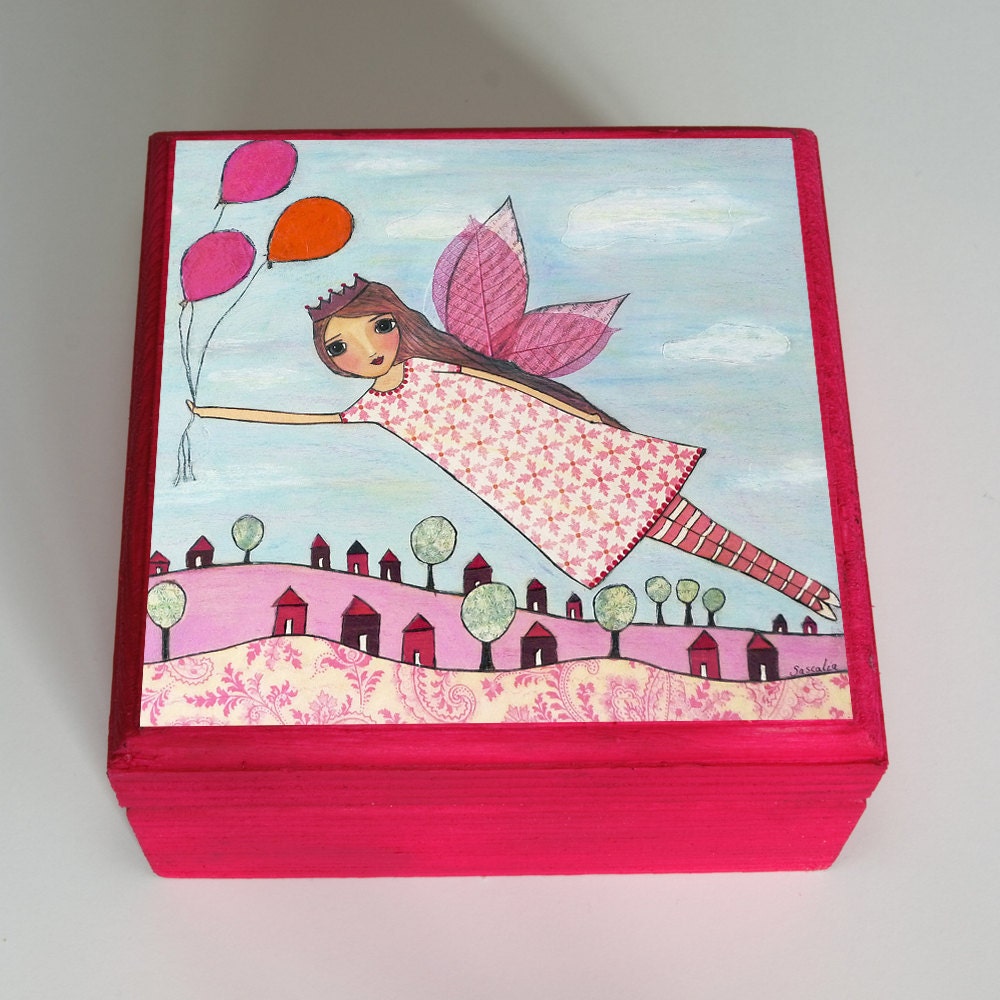 Fairy Jewelry Box, Wooden Tooth Fairy Box