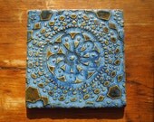 Blue Mandala Tile-In stock ready to ship