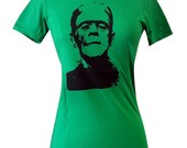 Frankenstein Monster Ladies T-Shirt -  (Sizes S, M, L, XL)