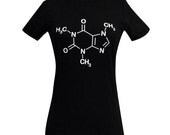 Caffeine Molecule Ladies T-shirt - (Available in sizes S, M, L, XL)