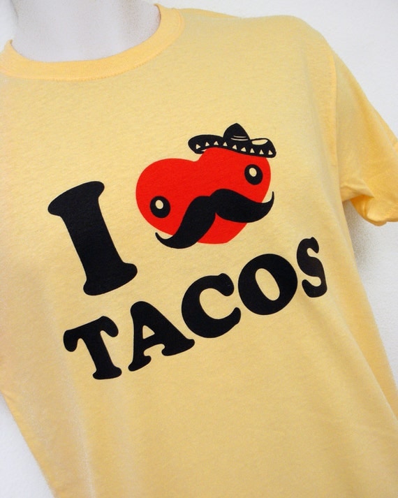TACO T-Shirt - I Love Tacos Mens Shirt - (Sizes S, M, L, XL)