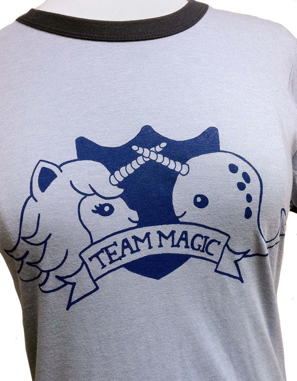 Unicorn Narwhal T-Shirt - Team MAGIC Ringer Shirt - (Ladies Sizes S, M, L, XL)