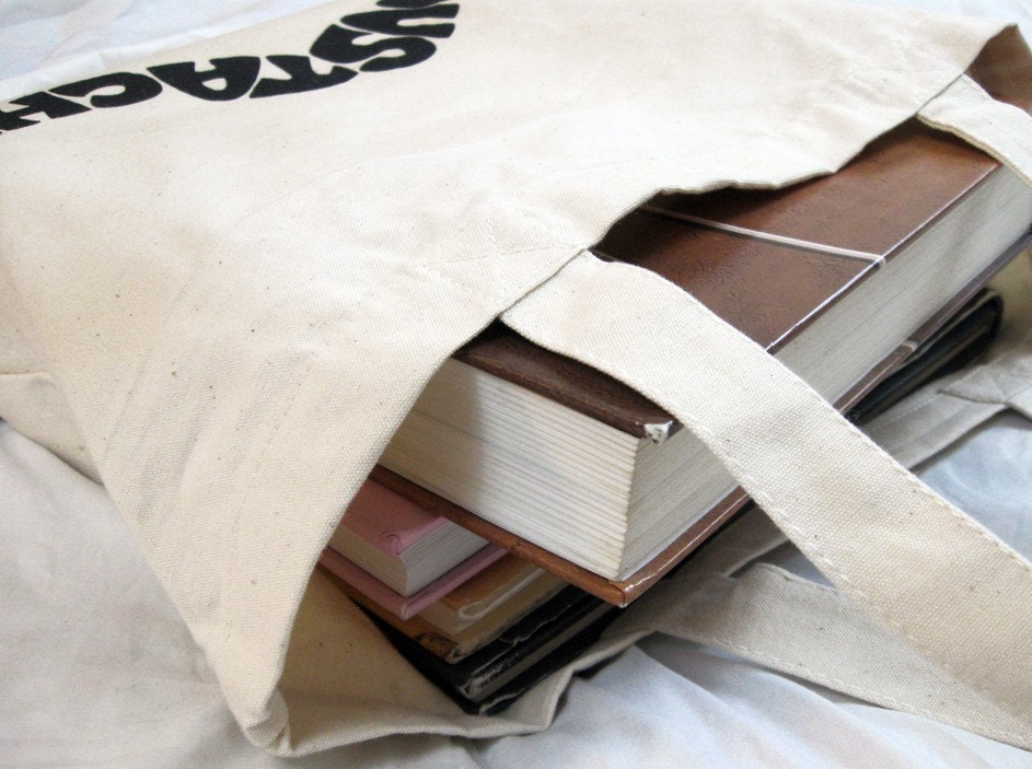 Retro Moustache Tote Bag