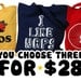 Choose any THREE totes from our shop for only 28 bucks