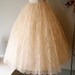 Vintage 50s Tea Length CUPCAKE Couture Wedding Dress Strapless Ivory LACE Designed by Marie