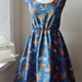 Reserved for Sarah Boardman Blue Cowboy Boot Dress Browns // Boho Whimsical Woodland Bohemian Romantic Tea Party Dress (M)