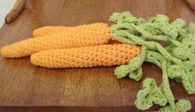 Carrot Crochet Cotton Orange Easter Basket Stuffer Toy