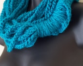 Teal Water Infinity Cowl Lotus Lupe Scarf