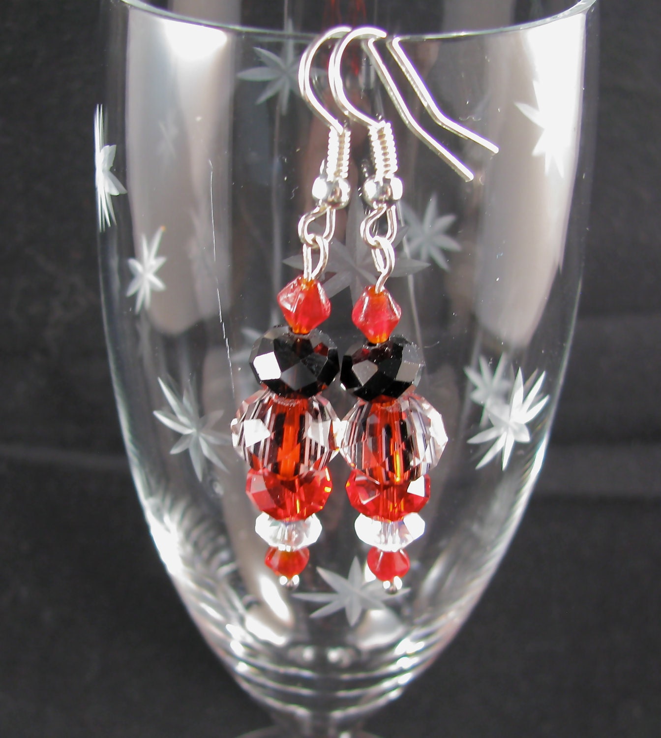 Bold reds and blacks are sure to captivate. silver
