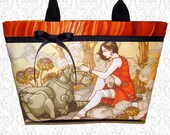 Steampunk bag art nouveau Kiri Moth Rebuilding wide tote large purse