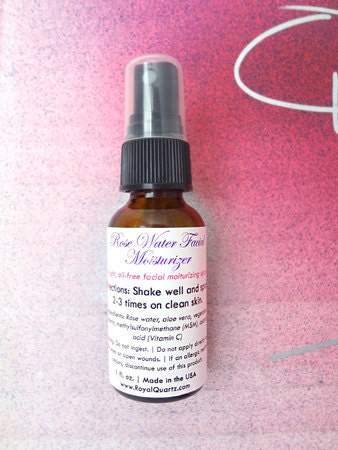 Rose Water Moisturizer . Oil-free facial moisturizer . 1 oz