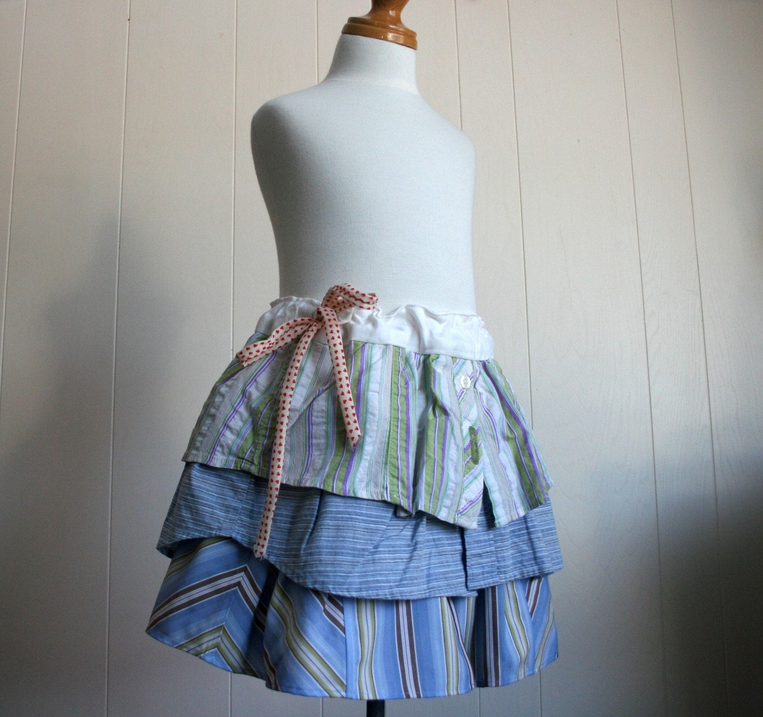 LUIZ CUSTOM ORDER- 3 father to daughter tiered cotton skirt, 2 Shirt sleeve pants, 2 ties