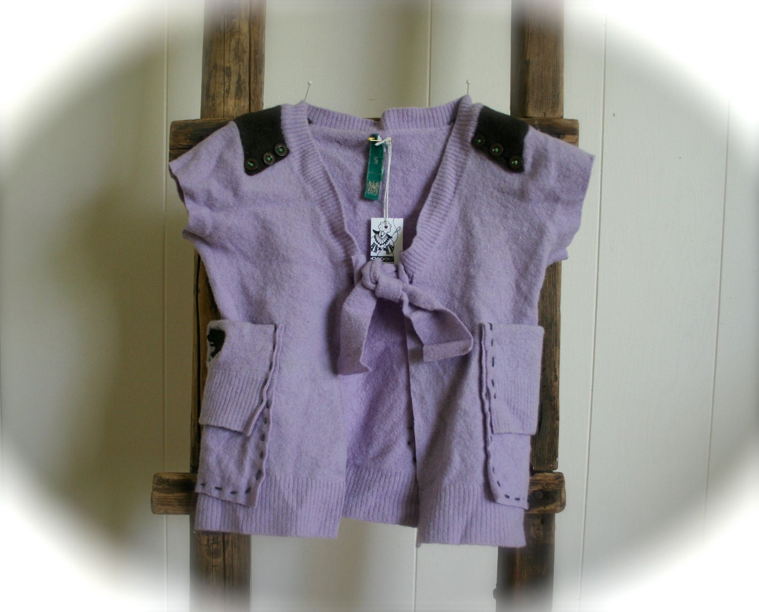 Upcycled Felted Merino Wool Vest, 18-36 months
