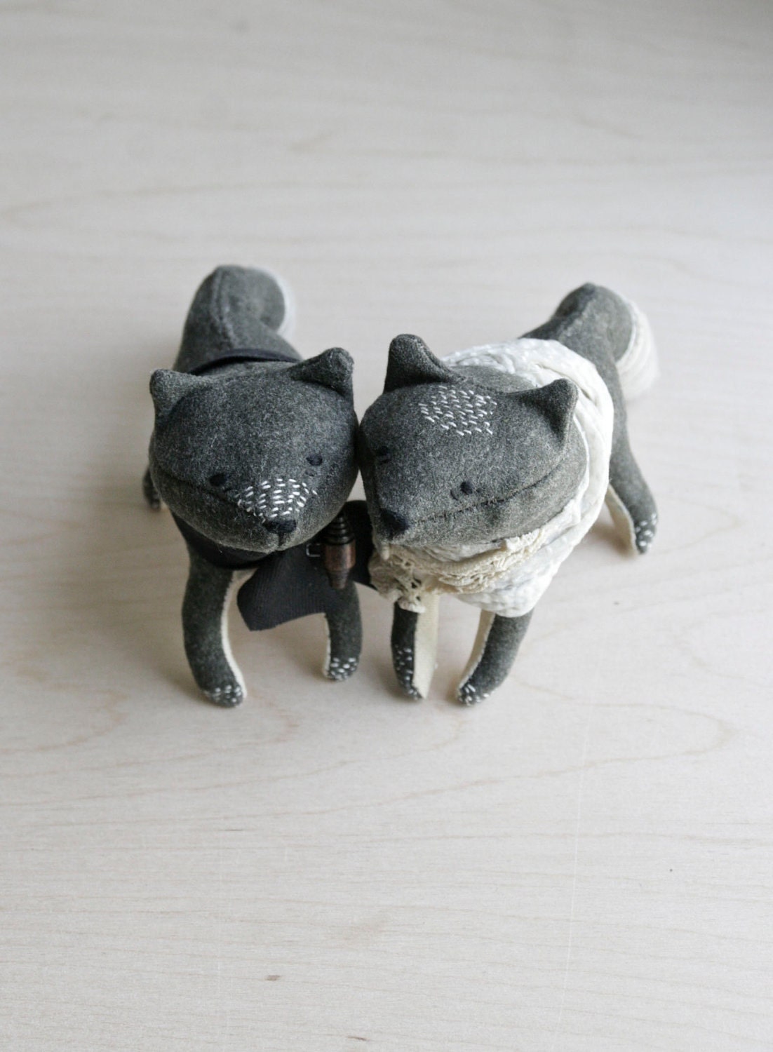 RESERVED / foxes in love / soft sculpture animals