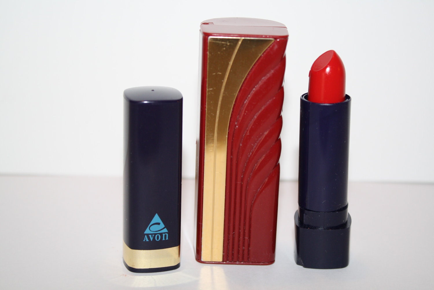 Vintage Avon Lipstick APPLE Mint in Lipstick Mirrored Case Holder,Unused, New Old Stock Vintage Vanity