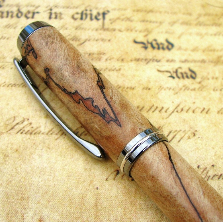 Spalted Maple Titanium Nitride Jr Gents
