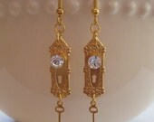 Mini Doorknob and Key Earrings - Alice in Wonderland Jewelry
