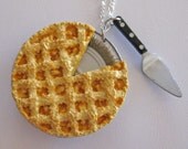 All American Apple Pie Charm Necklace - Mini Food Jewelry