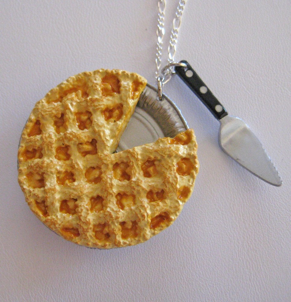 All American Apple Pie Charm Necklace - Mini Food Jewelry