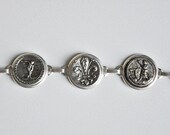 Fleur Di Lis Antique Button bracelet