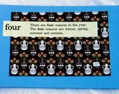 Four Handmade Postcard