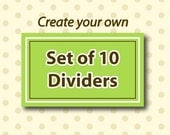 Set of 10 Closet Organizer Clothing Dividers - Create your Own
