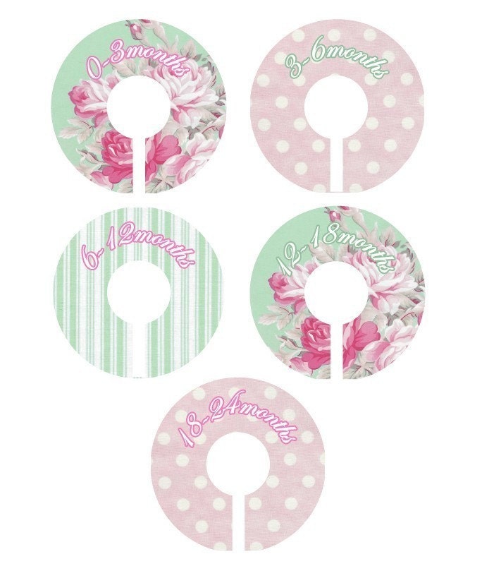 Closet Clothing Dividers for Girls - French Floral