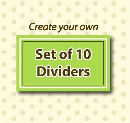 Set of 10 Closet Organizer Clothing Dividers - Create your Own