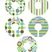 Baby Closet Dividers Organizer Clothing Dividers - Modern Pop Blue Green and Brown