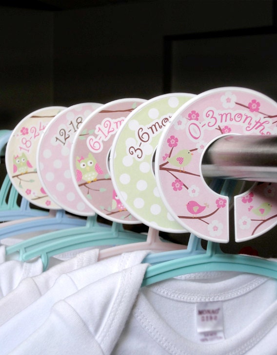 Clothing Closet Dividers - Sweet Birds and Owls