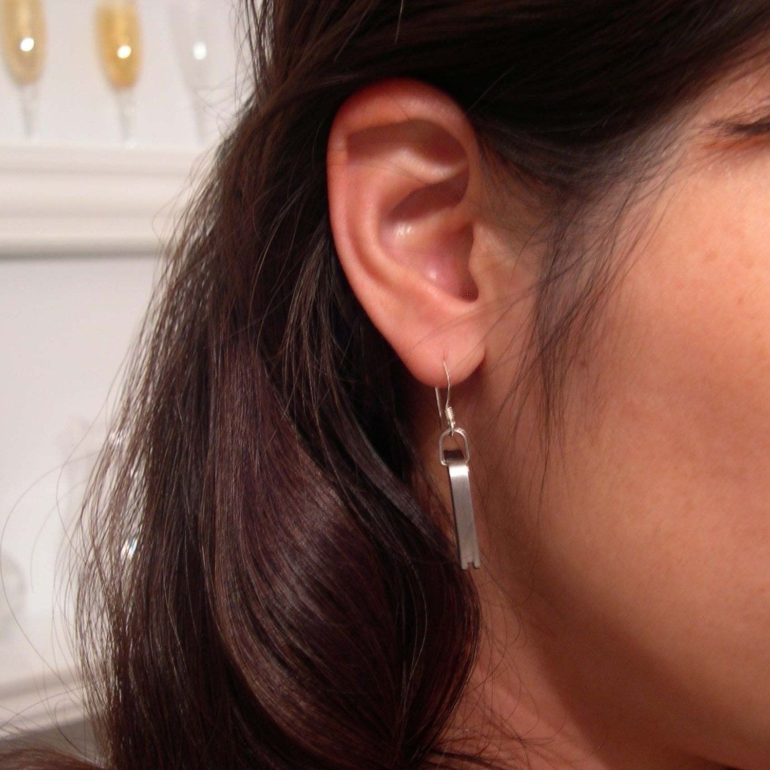 Knife Earrings - Working Sharp Tiny Folding Knives with Sharpener