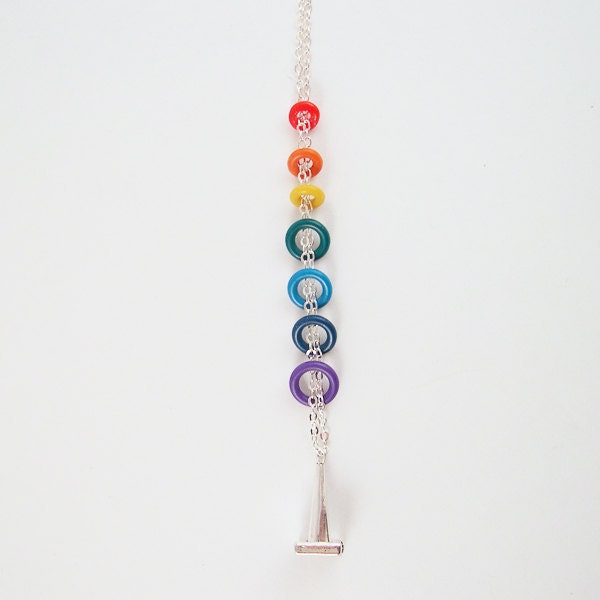 Rainbow Stacking Toy Necklace
