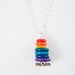 Rainbow Stacking Toy Necklace