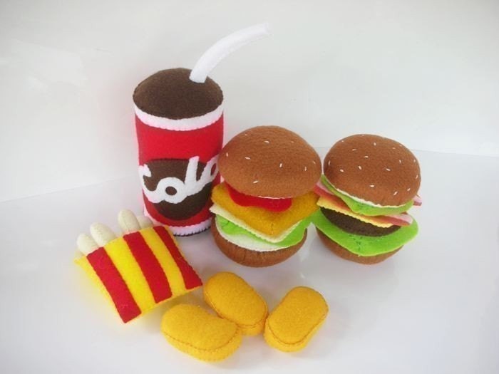 Fast Food Happy Meal Set Pattern PDF (Burger, French Fried and Soft Drink)