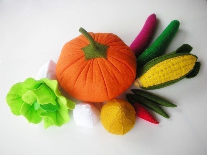 Lovely Vegetables Set 1 PDF Felt Pattern