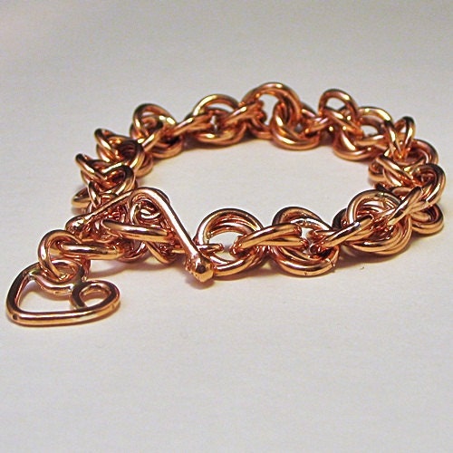 Double Trouble Copper Chain Link Bracelet